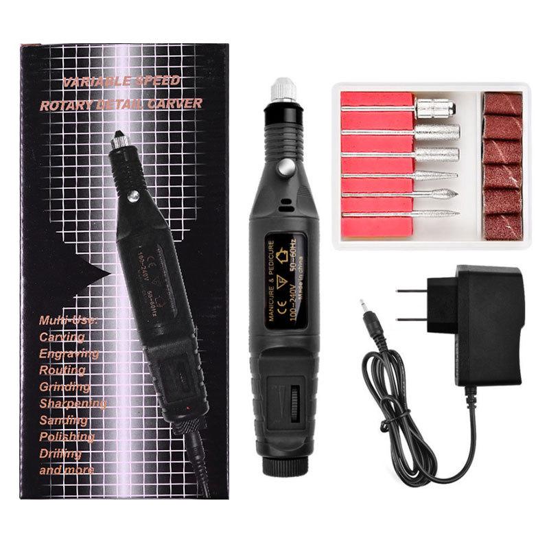 Strumenti per unghie Mini smerigliatrice elettrica Macchina portatile per unghie Pezzo per unghie Set smerigliatrice per unghie