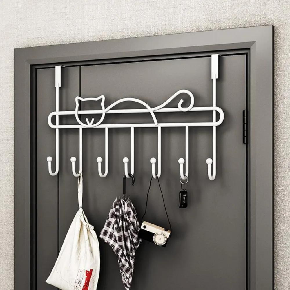 Appendiabiti Senza Foratura Scaffale Appeso Organizer da Bagno Gancio per Porta Buona Portata Appendi Asciugamani Appendi Cappotti