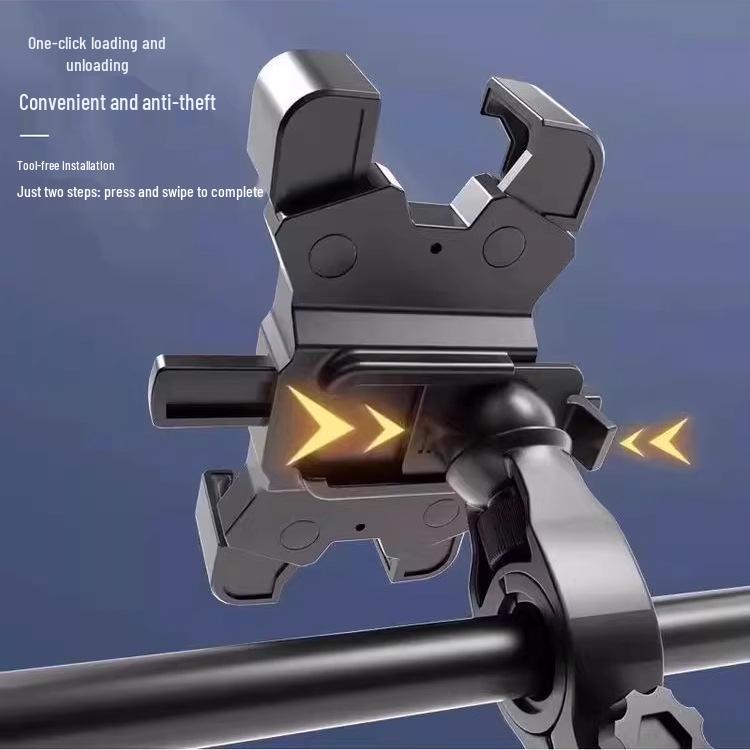 Shockproof Bicycle & Motorcycle Rearview Mirror Phone Holder for Electric Vehicles