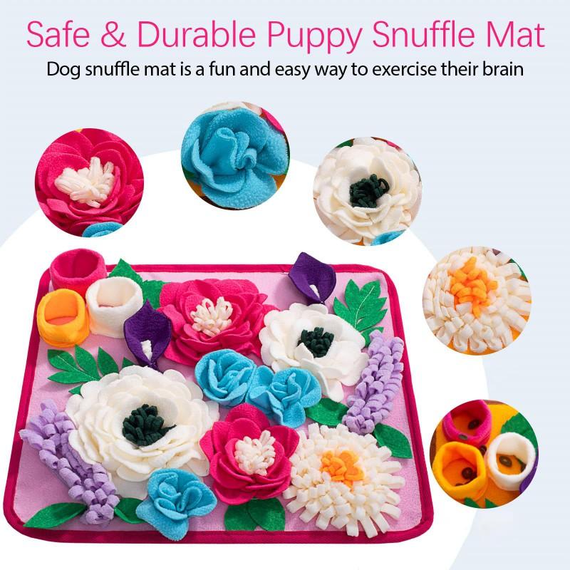Interactive Snuffle Mat Dogs - Slow Feeder Puzzle Toy Small Medium Breeds Non-Slip Portable Treat Dispensing Pad In
