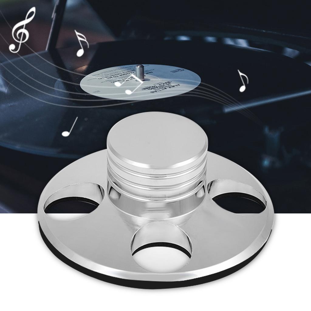 Audio Turntable Metal Disc Stabilizer LP Vinyl Record Clamp