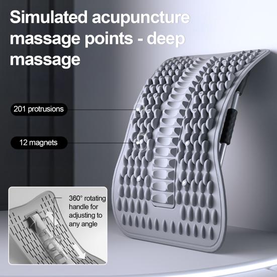 Ergonomic Back Stretcher Waist Trainer Spine Decompressor Lower Back Pain Relief Massager Lumbar Back Cracker Board Stretching Device
