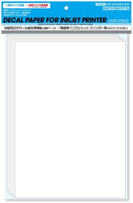 HiQ Parts Home Inkjet Printer Decal Paper A4 5 Plastic Model Decals (Clear Base, Size), Sheets, INKJ-T04CL-V2