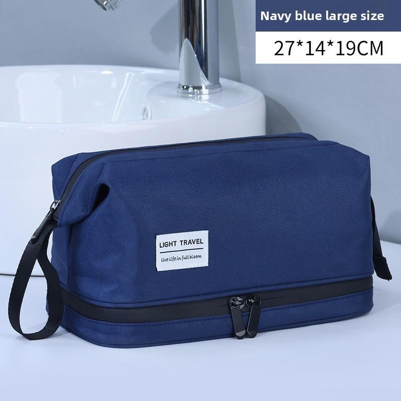 Men Travel Toiletry Bag With Dry Wet Separation And Waterproof Nylon Material For Business Trips