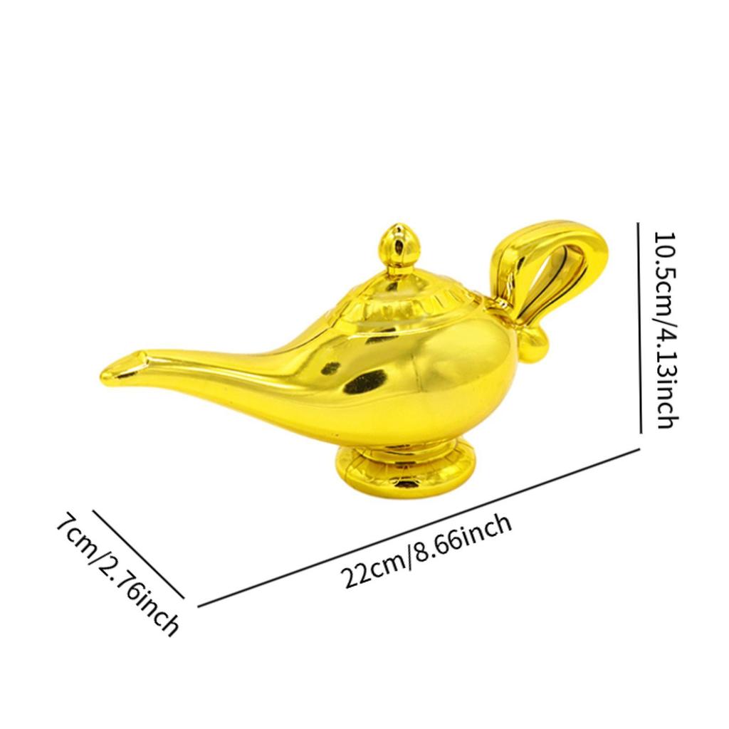 Genie Lamp Ornament Genie Light Toy, Gift Collection Home Decoration Desktop Decor Photo Props for Halloween Bedroom Party