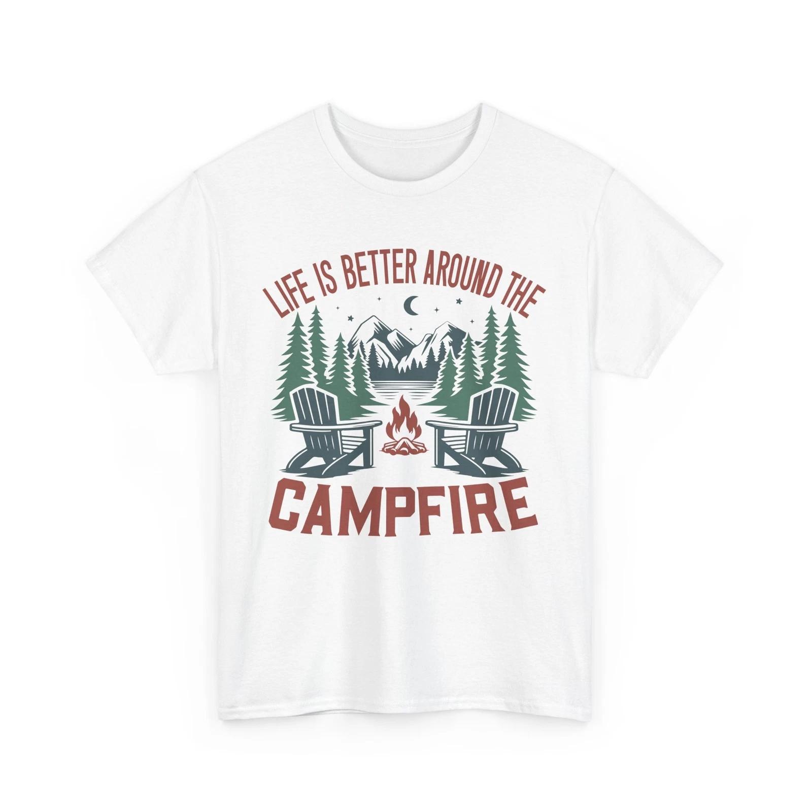 Hello Sunshine T-Shirt | Life Is Better Around The Campfire tee | Summer T-Shirt XL