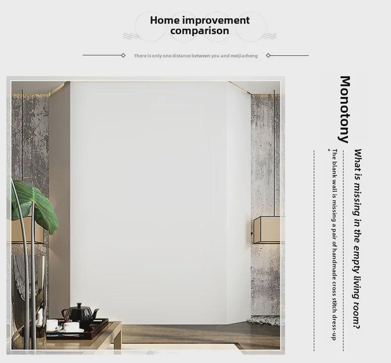 2024 Moderner einteiliger Kreuzstich im chinesischen Stil: Blumen- und Vogelstickerei für Wohnzimmer oder Schlafzimmer