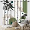 2pcs Nordic Style Blackout Curtains Green Leaves Moon Window Curtains Sun Simple Minimalism Nordic Lines Home Interior Curtains