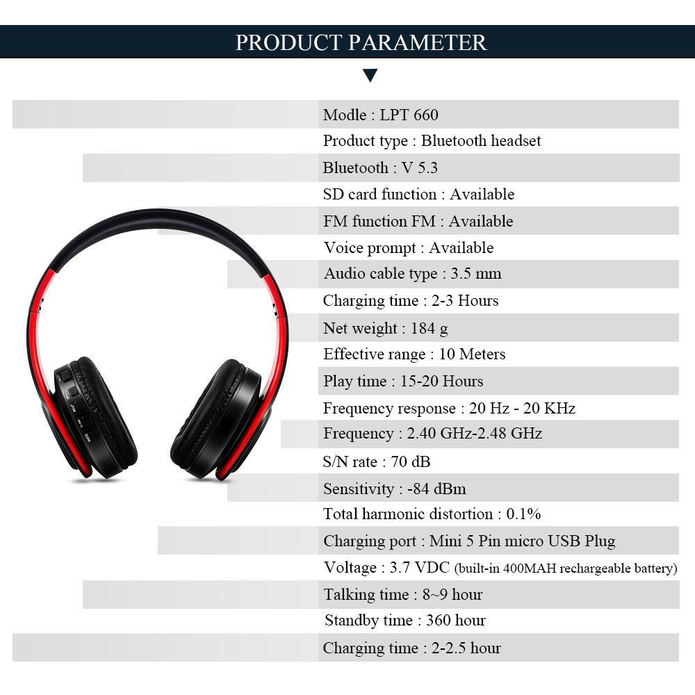 Enhanced Bluetooth Wireless Headband: HIFI Deep Bass Sports Headphones