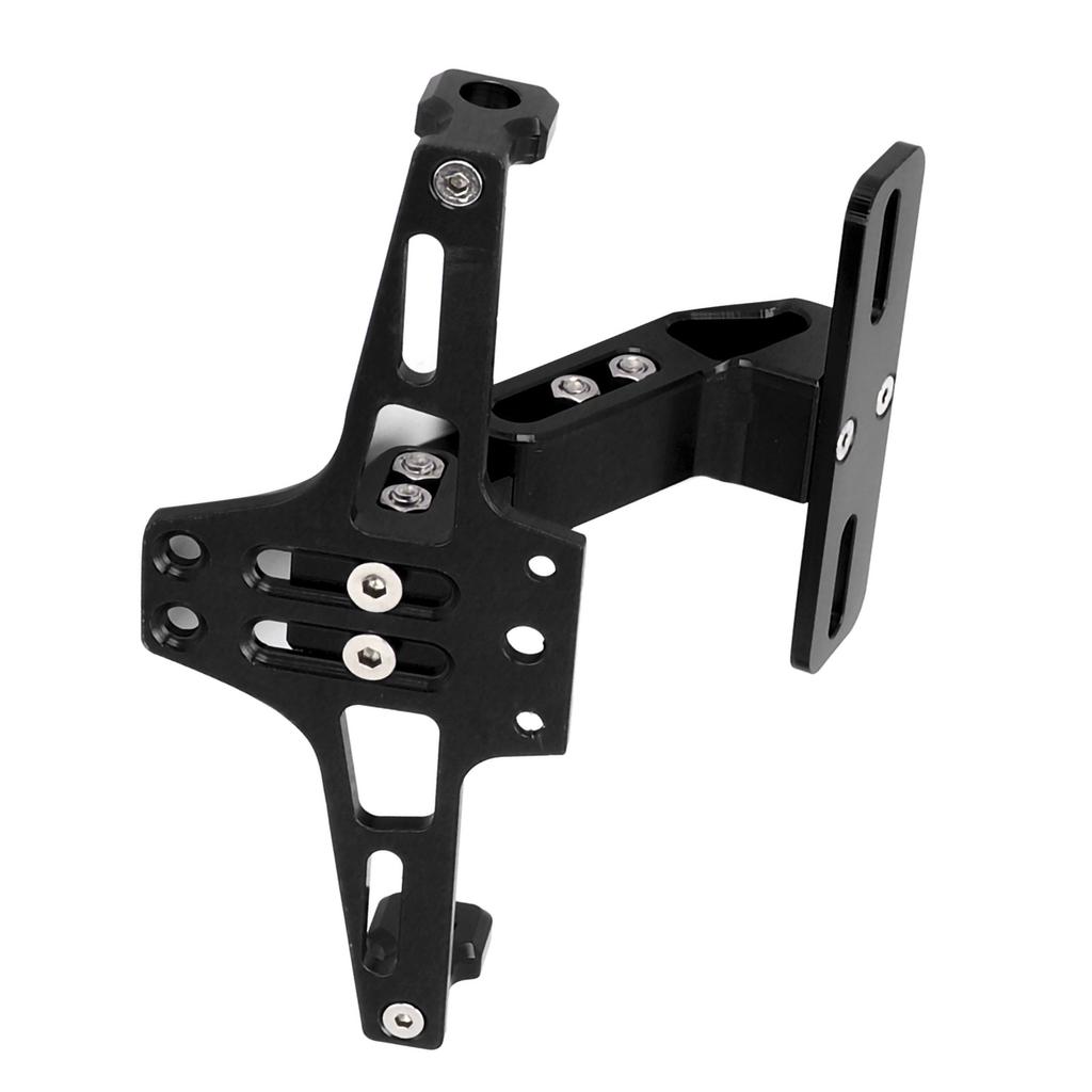 Telescopic Aluminum Alloy Bracket License Plate Holder with LED Light for Motorcycle