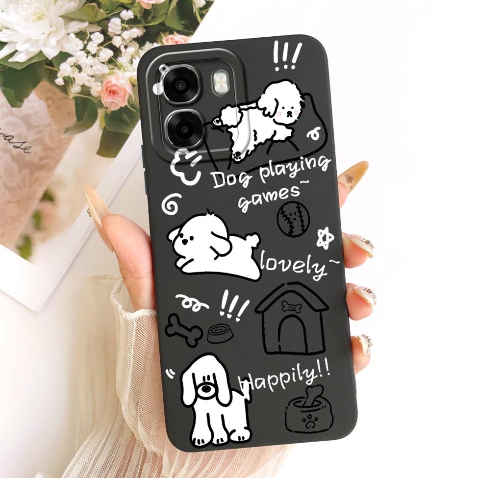 For Oppo A6 4G CPH2817 Casing For Oppo A6 5G Cover Luxury Fashion Cute Funny Painted Silicone Case For Oppo A6 CPH2831 PLT120