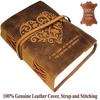 Leather Diary, Brown Colour Handmade Leather Bound Notepad for Men and Women 17.78 X 12.7 Cm, Gift for Any One (Heart with Quote)