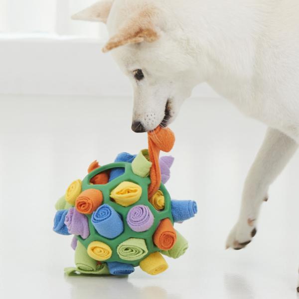 Mong's Nose Work Ball Hundespielzeug, Ball, Trennungsangst, Spielplatz, 6 Arten, Baumwollball, Blau