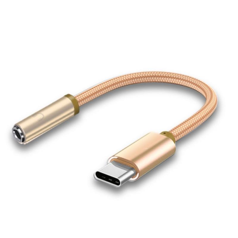 Portable Earphone Audios Adapter Cable Type C to 3.5mm Headphone Adapter USB C to 3.5mm Audios Dongle Cable Cord 12cm