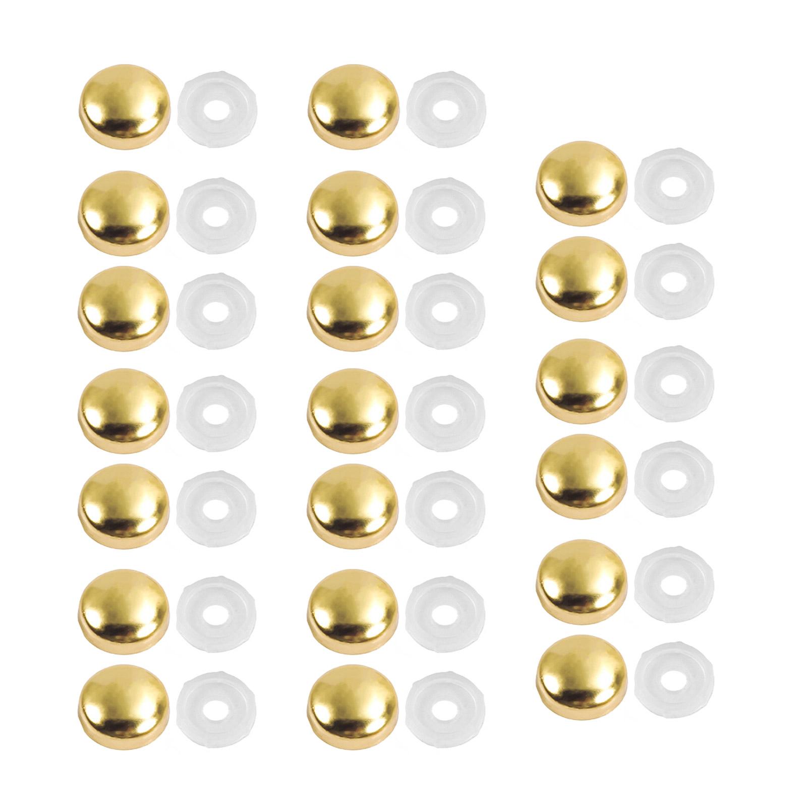 

20 шт. Декоративные винты для крепления зеркал, пластиковые шайбы, декоративные гвозди с плоской шляпкой для рекламных винтовых креплений золотой