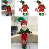 Velvet Boys Girls Christmas Elf Outfit Xmas Party Cosplay Set