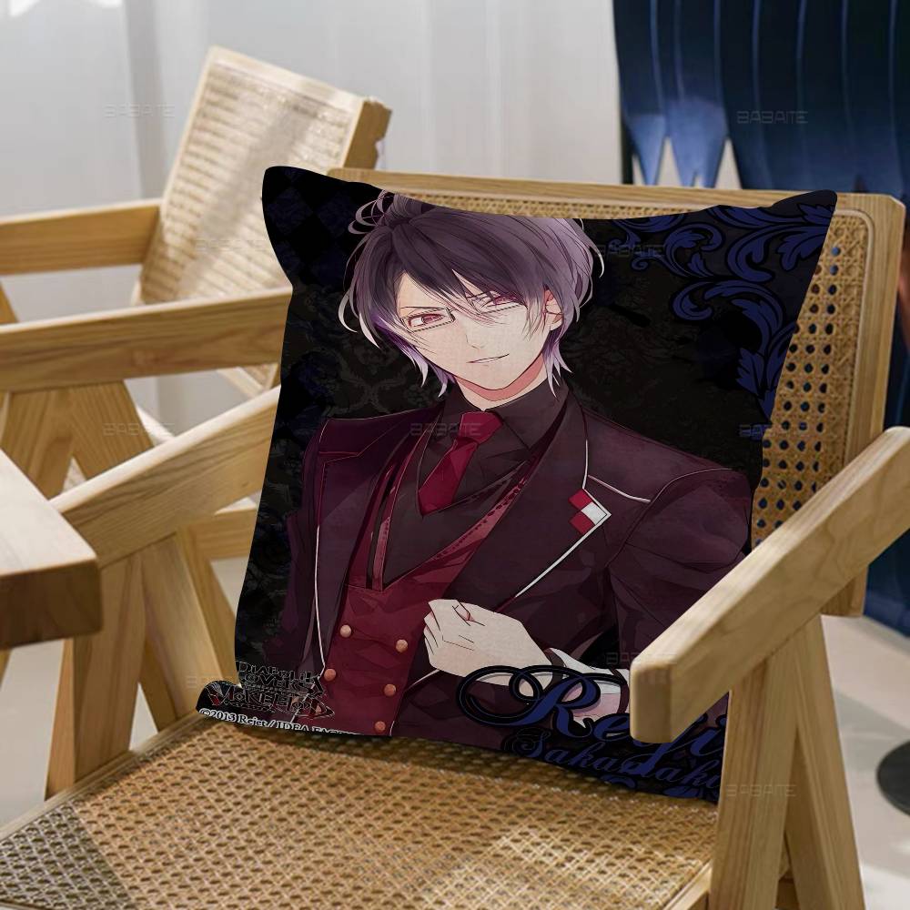 Anime D-Diabolik L-lovers Cushion Cover Inches Farmhouse Decor Home Throw Pillow Covers for Couch Decorations