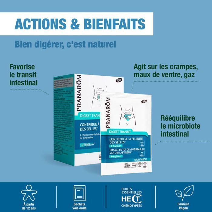 Pranarom Digestarom Digest Transit Riche En Fibres 10 Sachets