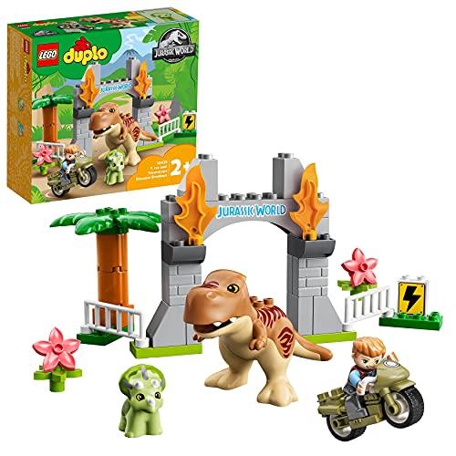 LEGO Duplo T-Rex and Triceratops 10939 Toy Blocks, Gift for Toddlers and Babies, Dinosaurs, Boys and Girls, Ages 2 and Up