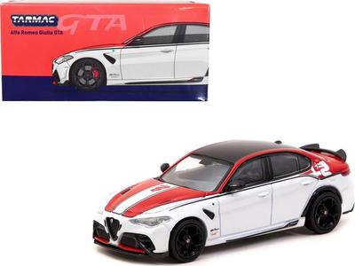 Tarmac Works Alfa Romeo Giulia GTA TARMAC WORKS GIULIA Minicar 1/64 Weiß/Rot [Gebraucht]
