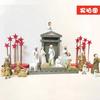 Resin Nativity Scene Set Christmas Tabletop Decoration 20-Piece Figurine Collection With Manger Stable