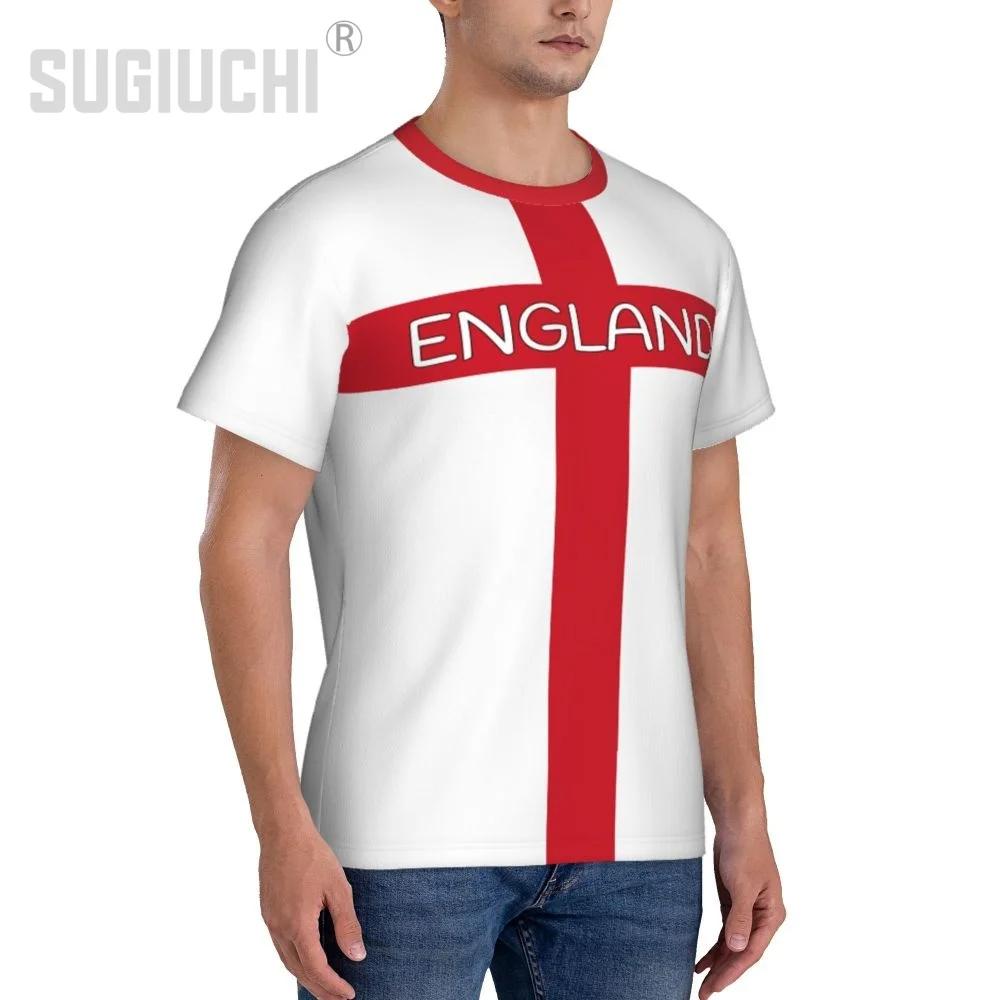 Vintage England UK T-shirt Football Soccer Training National Flag United Kingdom 3D Print CHEER JERSEY Short Sleeve Round Neck Sport Uniform Unisex