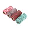 4 Rolls Cotton Colored Bakers Twines 2mm String Ropes for Projects Crafts Gift Wrapping Holiday Decorations