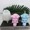 DIY Flower Skull Candle Silicone Mold 3D Snake Skull Crafts Plaster Resin Soap Concrete Mold Halloween Gift Making Tool