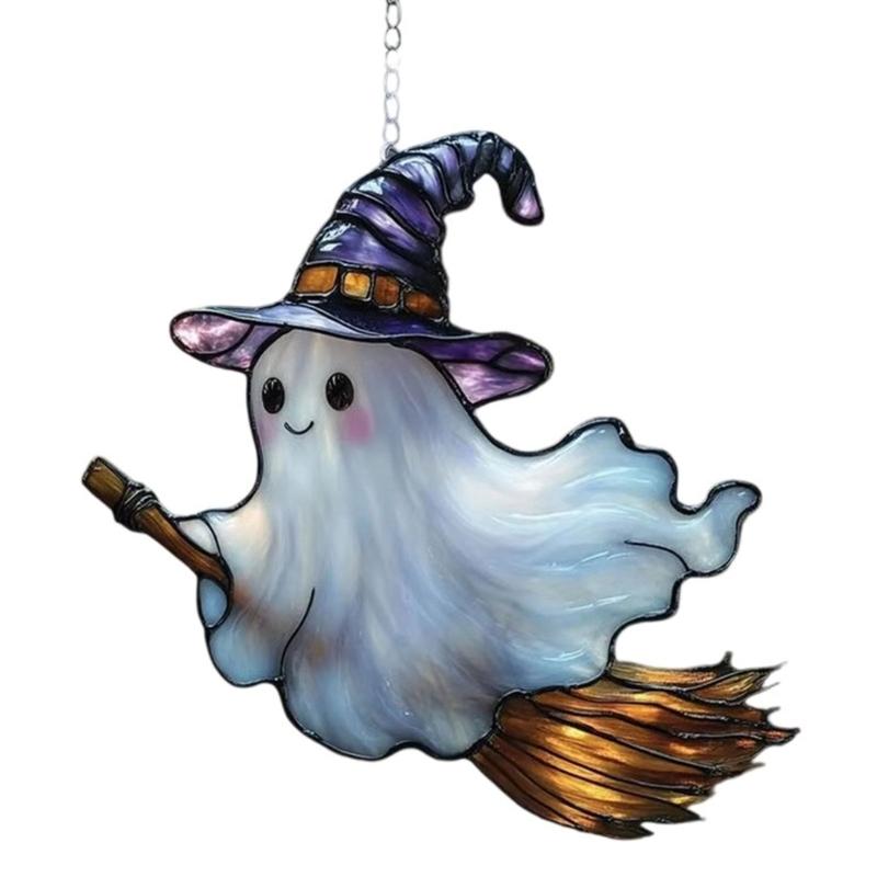 Spookys Acrylic Window Decoration Hanging Ornaments With Halloweens Themes For Indoor Outdoor Use