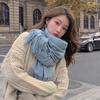 Autumn And Winter New Imitation Cashmere Scarf Solid Color Thickened Warm Fashion Versatile Tassel Shawl High-End