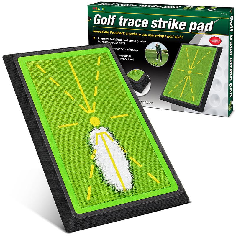 Golf Swing Practice Mat with Ball Trajectory Tracking for Indoor/Outdoor Use
