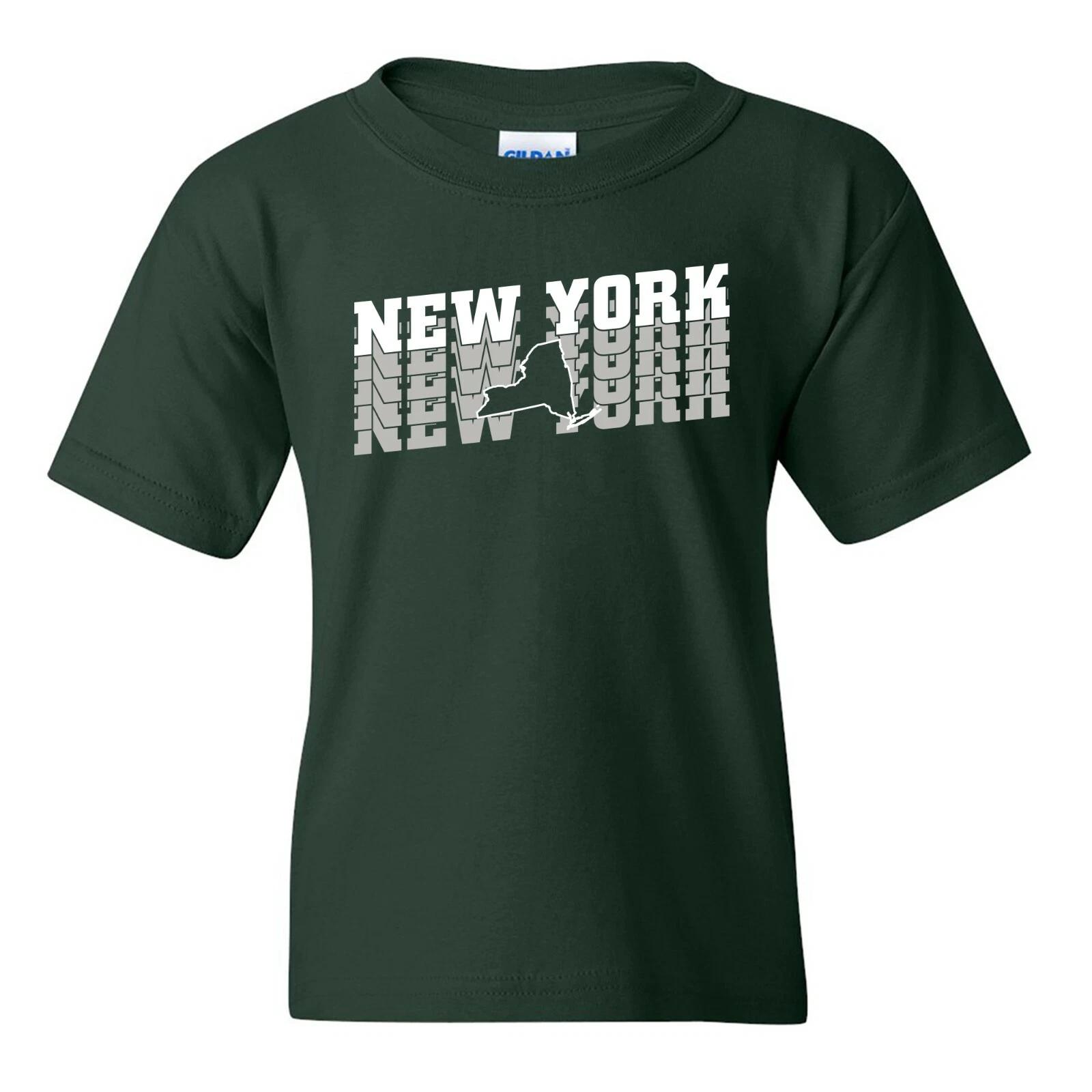 New York Retro Repeat - Sport Youth T Shirt - Forest XL