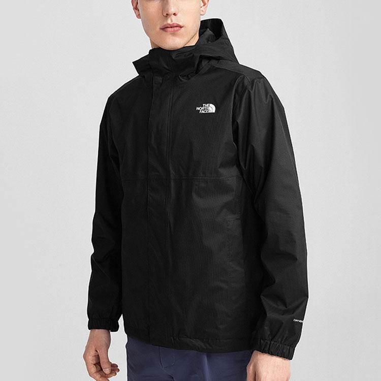THE NORTH FACE Outdoor Hiking Waterproof, Windproof, And Breathable Windbreaker Jacket Men's Black NF0A5B43-JK3