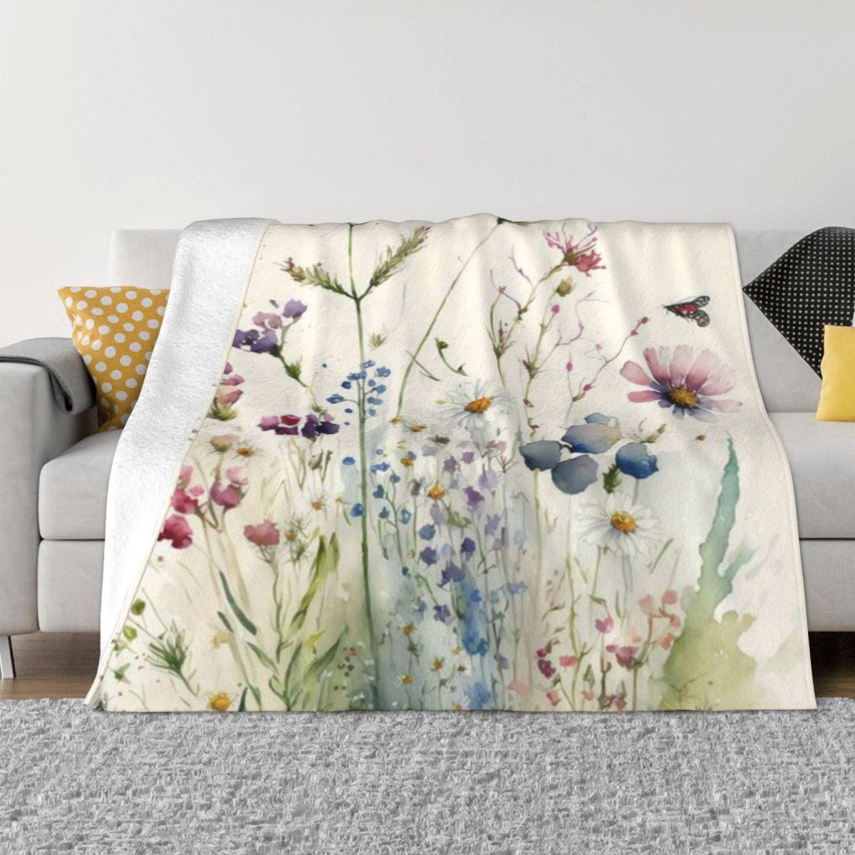 

Wildflowers Meadow Art Custom Gift An Ultra-Soft Micro Fleece Blanket 50x60in