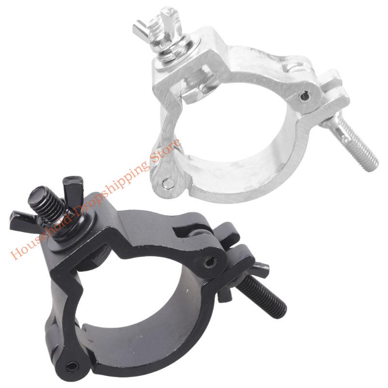 Stainless Steel Stage Light Hook Thin Single Ring Clamp Secures for 48-52mm Tubes Indoor Outdoor Events