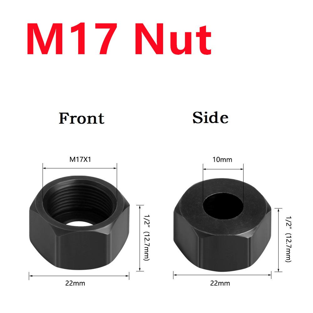 M17 Collet Chuck Adapter 6/6.35/8mm Engraving Trimming Machine Electric Router Wood Router Milling Cutter Accessories