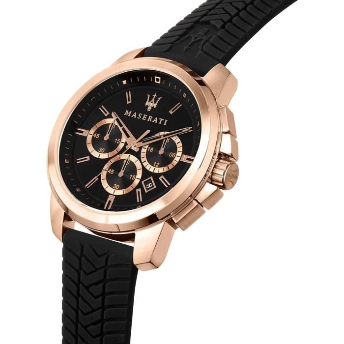 Montre Maserati Successo homme dessin R8871621012 pneu multifonction ceinture en acier inoxydable