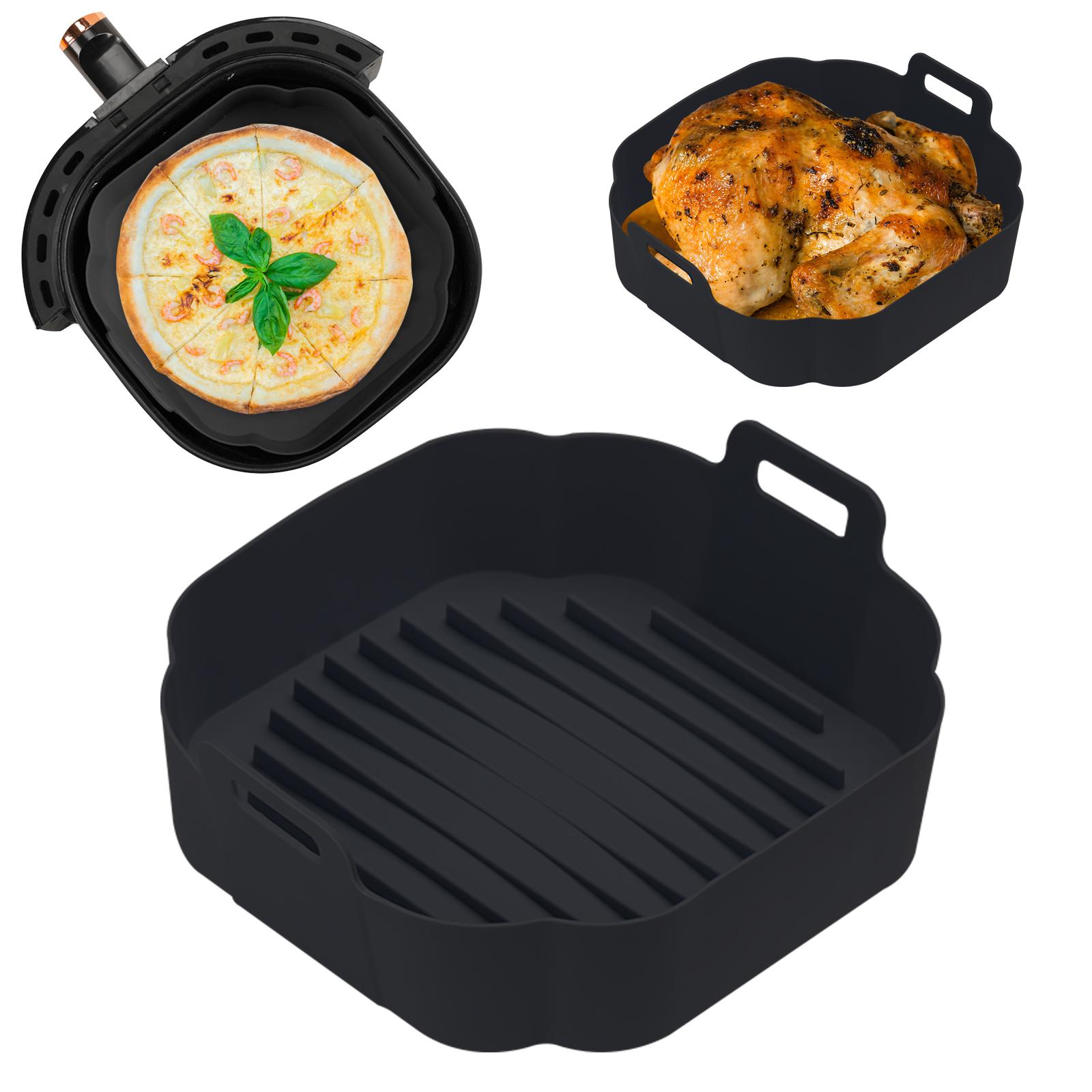 

Силиконовый вкладыш для фритюрницы, квадратная корзина, многоразовый горшок для выпечки еды, аксессуары для духовки, поднос, термостойкий 2025