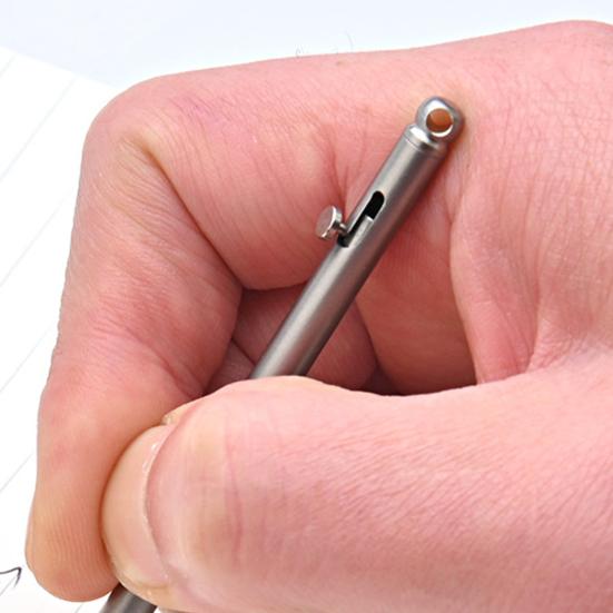 Pure Titanium Mini Portable Travel Ballpoint Keychain Pen for Outdoor
