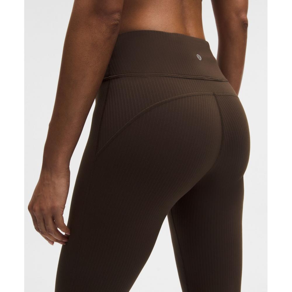 Lululemon Groove High Rise Ribbed Wide Flare Pant Walnut Crunch