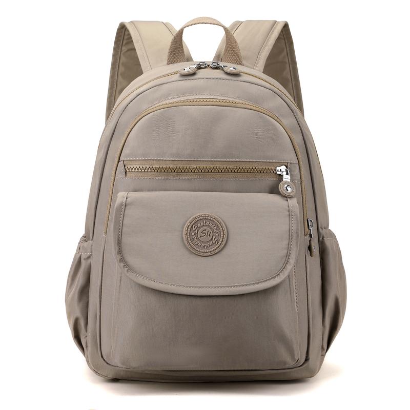 Ladies' Lightweight, Large Capacity Stylish Black Commuter Travel Backpack with Adjustable Shoulder Straps, School and Leisure B