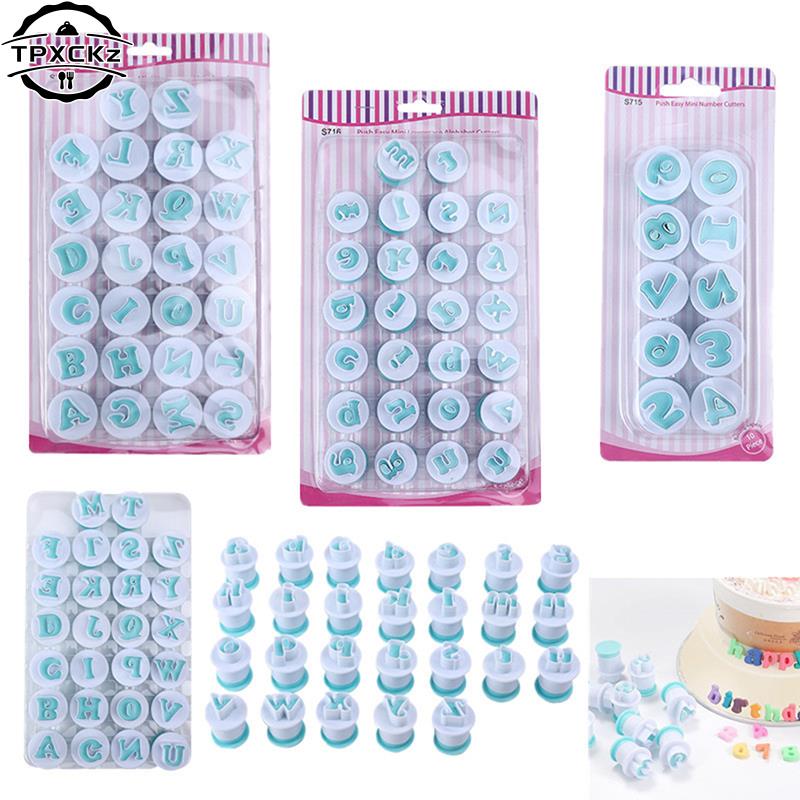 Plastic Cake Mold 26 Letter Number Chocolate Baking Tools Non-stick Silicone Cake Mold Jelly And Candy Mold Mold DIY Baking Tool