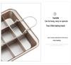 In Stock Non-Stick, Fixed Bottom 18-Cavity Brownie Pan - Square Cake and Bread Baking Mold