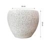 Weißer Granit-Erde-Topf, Blumentopf, Pflanzgefäß, Wohnzimmer-Blumenhalter – 15 cm