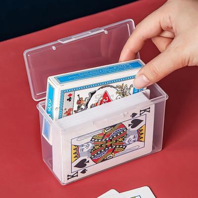 Boîte de rangement de cartes en plastique Transparent, 2 pièces, boutons-pression polyvalents, grande bouche fermée, accès facile, organisateur Transparent de petits articles