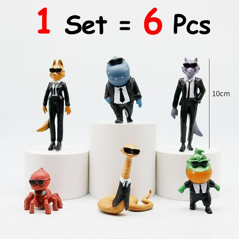

6Pc/Set Anime Movie The Bad Guys Animation Figurine Pvc Anime Action Figures Model Collection Decoration Toy Doll Kid Christmas Gift