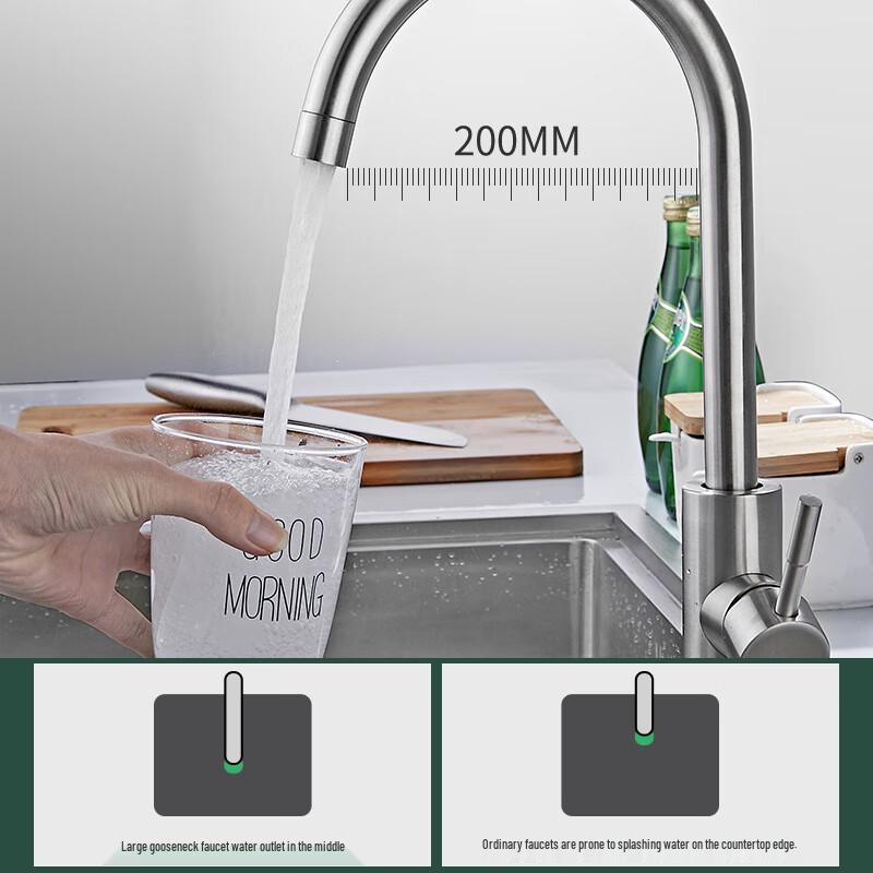 Xuanyong Black Stainless Steel Kitchen Sink Faucet