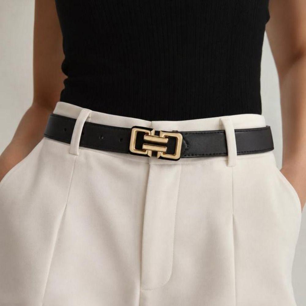 PU Thin Belt Adjustable Slim Pants Belt Gifts Women Belt Women's Accessories