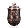 Metal Teas Canister with Lid Teas Storage Container with Embossed Fish Pattern Chinese Coffees Storage Organizers