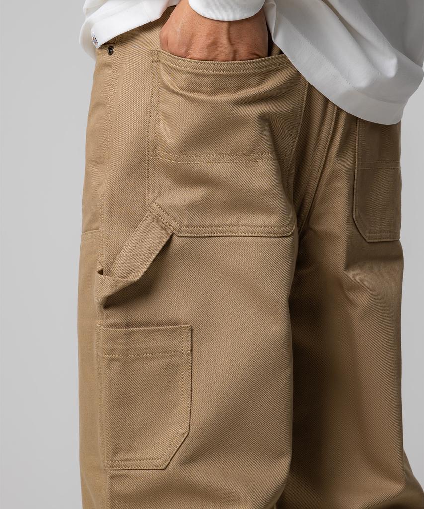 DICKIES Double Knee Carpenter Twill Work Pants Khaki